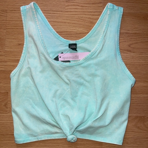 NWT Wild Fable Seafoam Green Cropped Sleeveless Top / Tank Size Medium - Picture 1 of 3